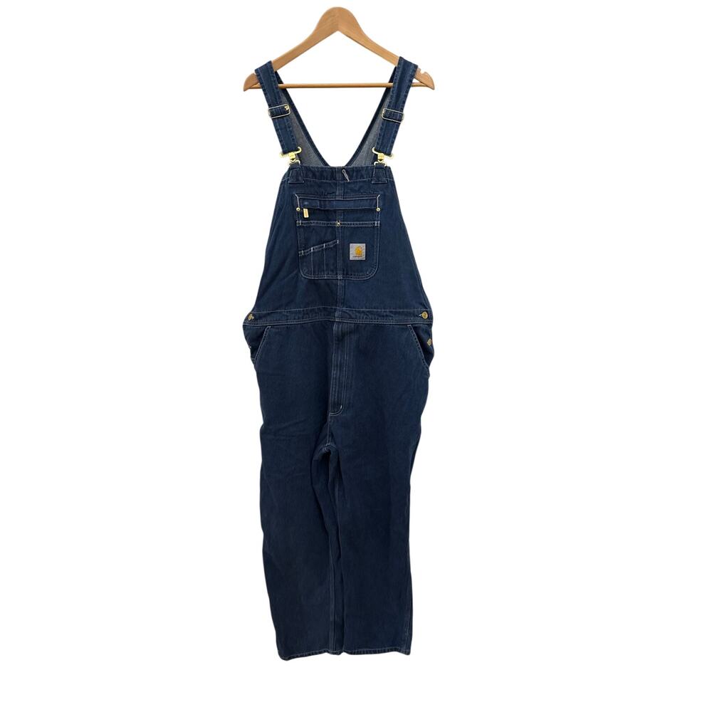 Carhartt OR4672-M Bib Jean Overall Fits To Waist Darkstone Loose Fit 42x32